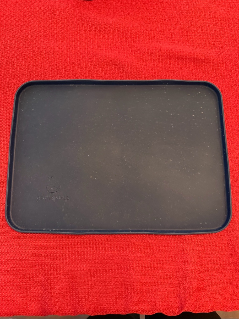 green sprouts Finger Food Platemat silicone placemat navy blue